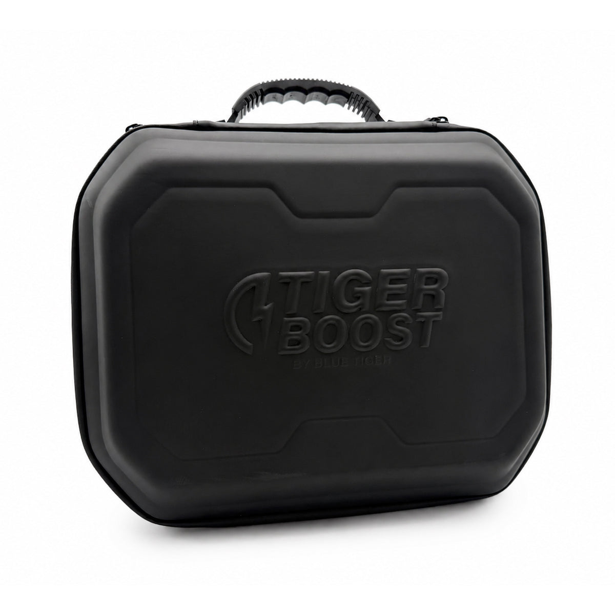 A black hard-shell protective carrying case with &
