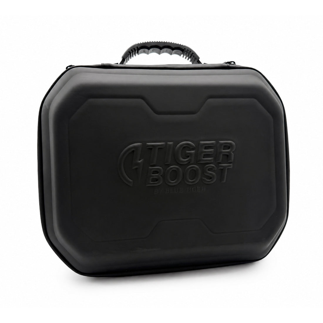 A black hard-shell protective carrying case with &